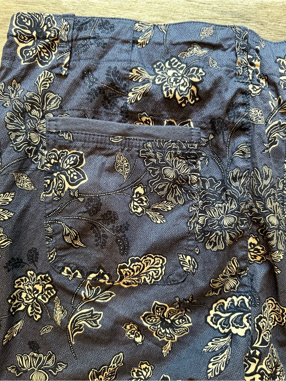 Democracy Flex Ellent Floral Utility Cargo Pants Size 10 Blue - Picture 7 of 9